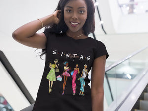 Sistas V-Neck Tee - The Ebonee Kouture Experience Handbag Shop