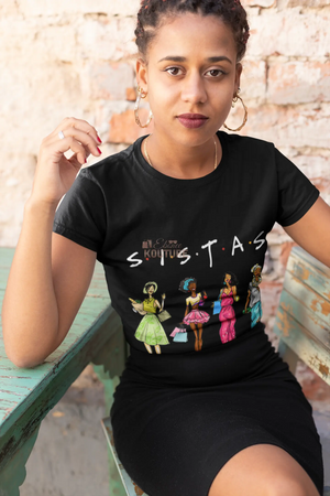 Sistas V-Neck Tee - The Ebonee Kouture Experience Handbag Shop