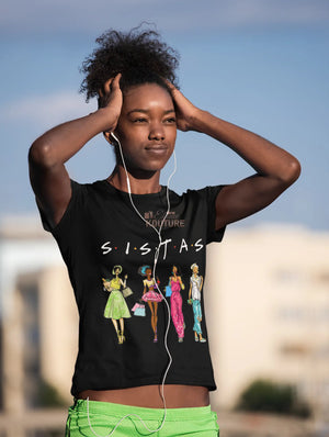 Sistas V-Neck Tee - The Ebonee Kouture Experience Handbag Shop