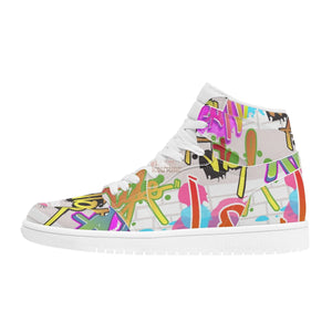 Urban Graffiti High Top Sneakers - The Ebonee Kouture Experience Handbag Shop