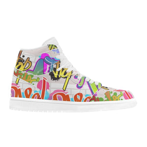 Urban Graffiti High Top Sneakers - The Ebonee Kouture Experience Handbag Shop