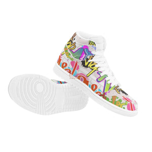 Urban Graffiti High Top Sneakers - The Ebonee Kouture Experience Handbag Shop