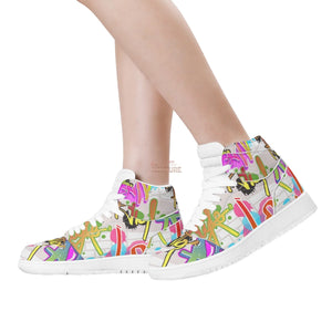 Urban Graffiti High Top Sneakers - The Ebonee Kouture Experience Handbag Shop