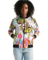 Urban Graffiti Women's Bomber Jacket - The Ebonee Kouture Experience Handbag Shop