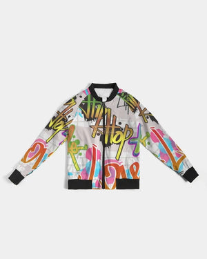 Urban Graffiti Women's Bomber Jacket - The Ebonee Kouture Experience Handbag Shop