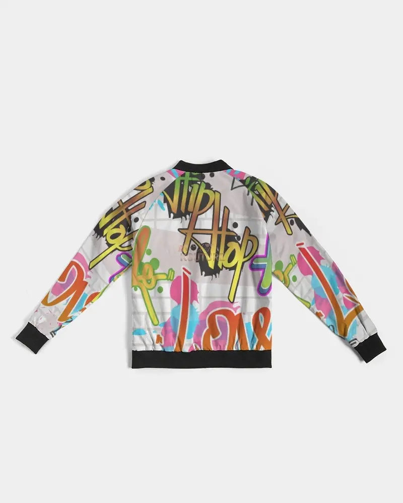 Urban Graffiti Women's Bomber Jacket - The Ebonee Kouture Experience Handbag Shop