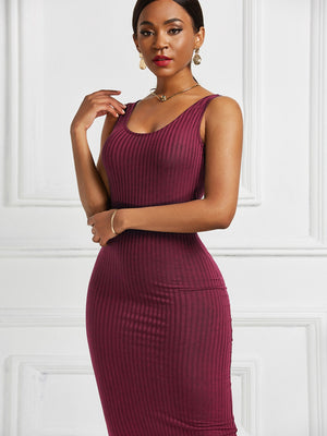 Scoop Neck Wide Strap Maxi Dress - The Ebonee Kouture Experience Handbag Shop