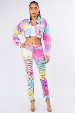 Unicorn Cropped Denim Jacket - The Ebonee Kouture Experience Handbag Shop