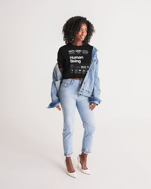 BeHuman Lounge Cropped Tee - The Ebonee Kouture Experience Handbag Shop