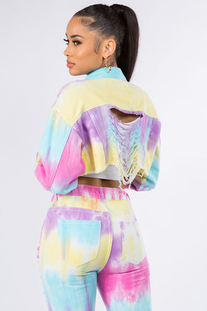 Unicorn Cropped Denim Jacket - The Ebonee Kouture Experience Handbag Shop