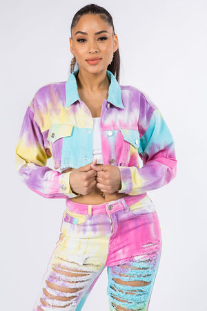 Unicorn Cropped Denim Jacket - The Ebonee Kouture Experience Handbag Shop