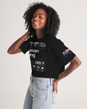 BeHuman Lounge Cropped Tee - The Ebonee Kouture Experience Handbag Shop