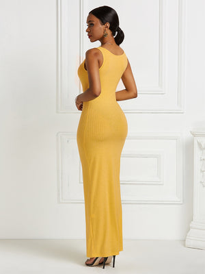 Scoop Neck Wide Strap Maxi Dress - The Ebonee Kouture Experience Handbag Shop