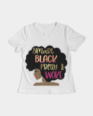 Smart Black Pretty & Woke Women's Tee freeshipping - %janaescloset%