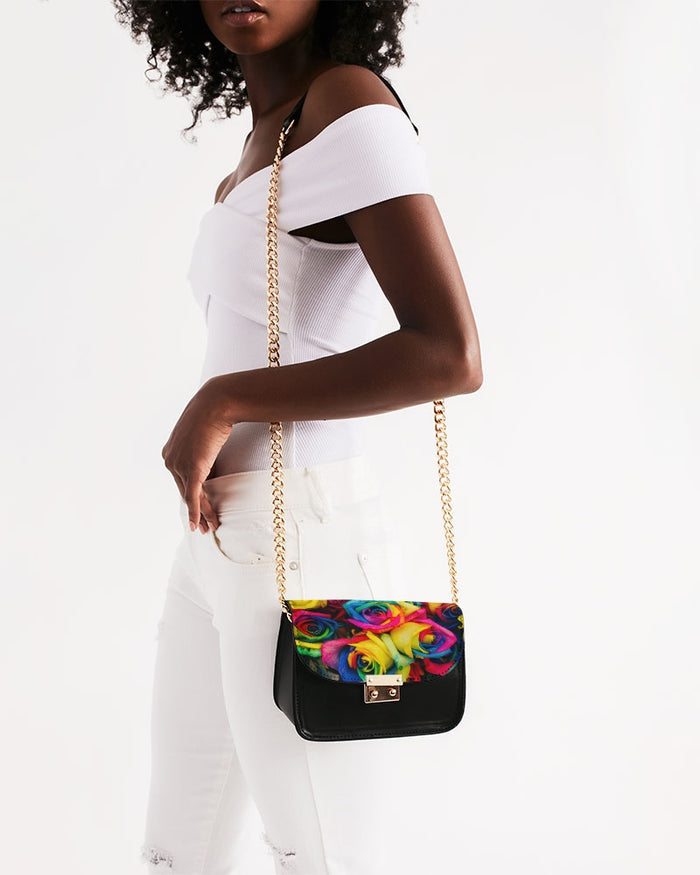 Rainbow of Roses Small Shoulder Bag
