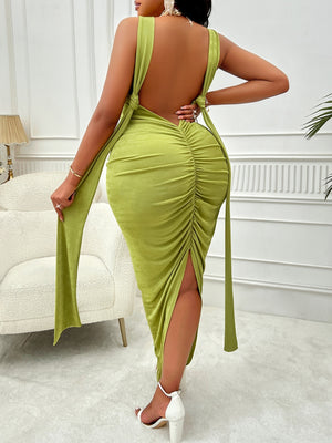 Backless Ruched Dress