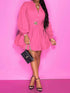 Notched Button Up Balloon Sleeves Dress - The Ebonee Kouture Experience Handbag Shop