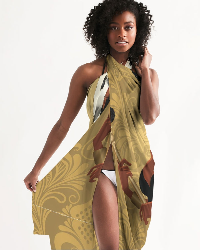 Black Queen Card Swimsuit Cover Up
