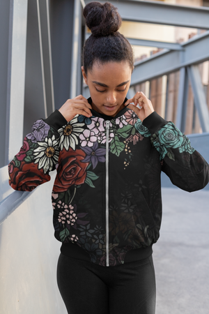 Bed of Roses Women's Bomber Jacket