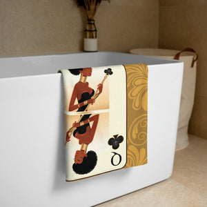 Black Spades Queen Bath Towel freeshipping - %janaescloset%